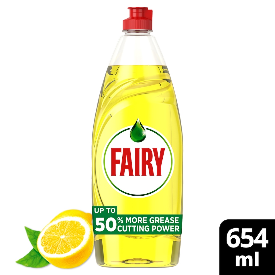 image 1 of Fairy Lemon Washing Up Liquid 654Ml