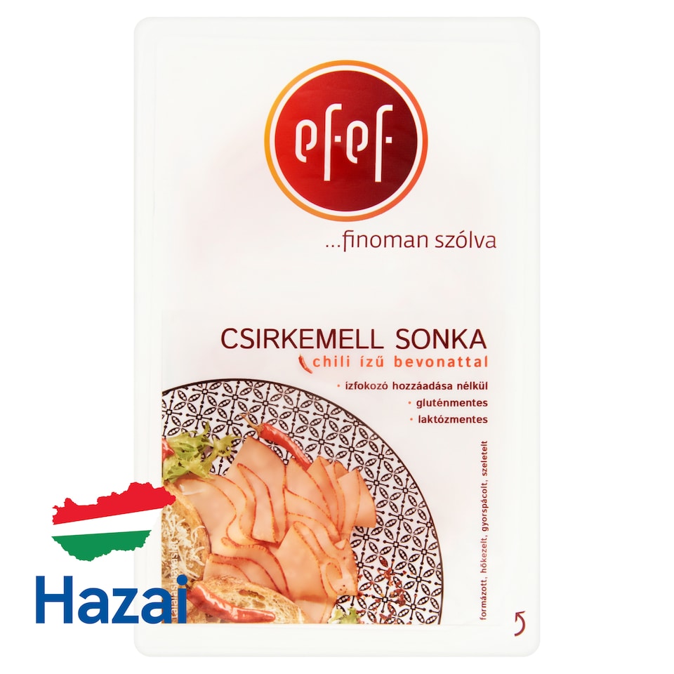 image 1 of eFeF Sliced Chicken Breast Ham with Chili Flavoured Coating 100 g