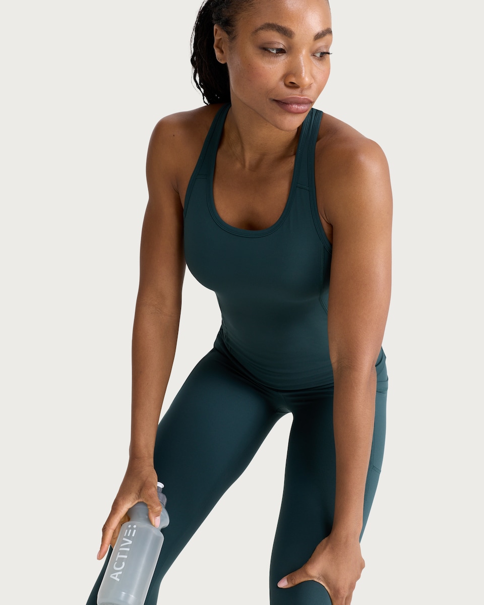 image 1 of F&F Active ULTRAMOVE Racerback Vest in Green