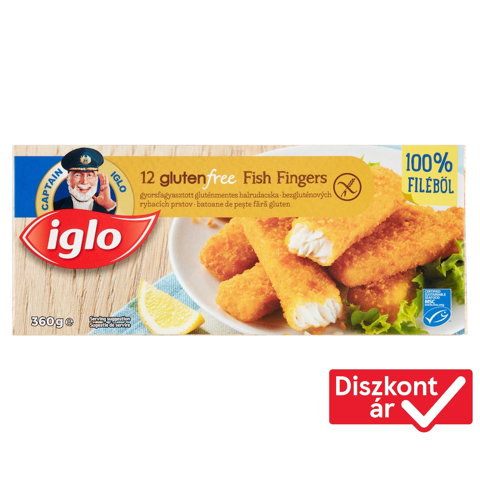 Iglo Quick-Frozen Gluten-Free Fish Fingers 12 x 30 g (360 g)