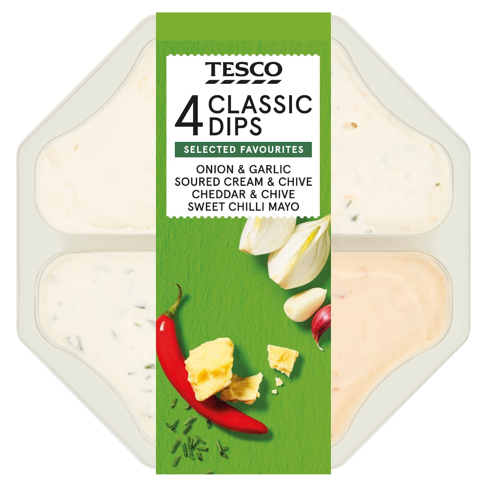 Tesco 4 Classic Dips 500g