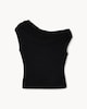 image 4 of F&F Textured Draped Co-ord Top in Black