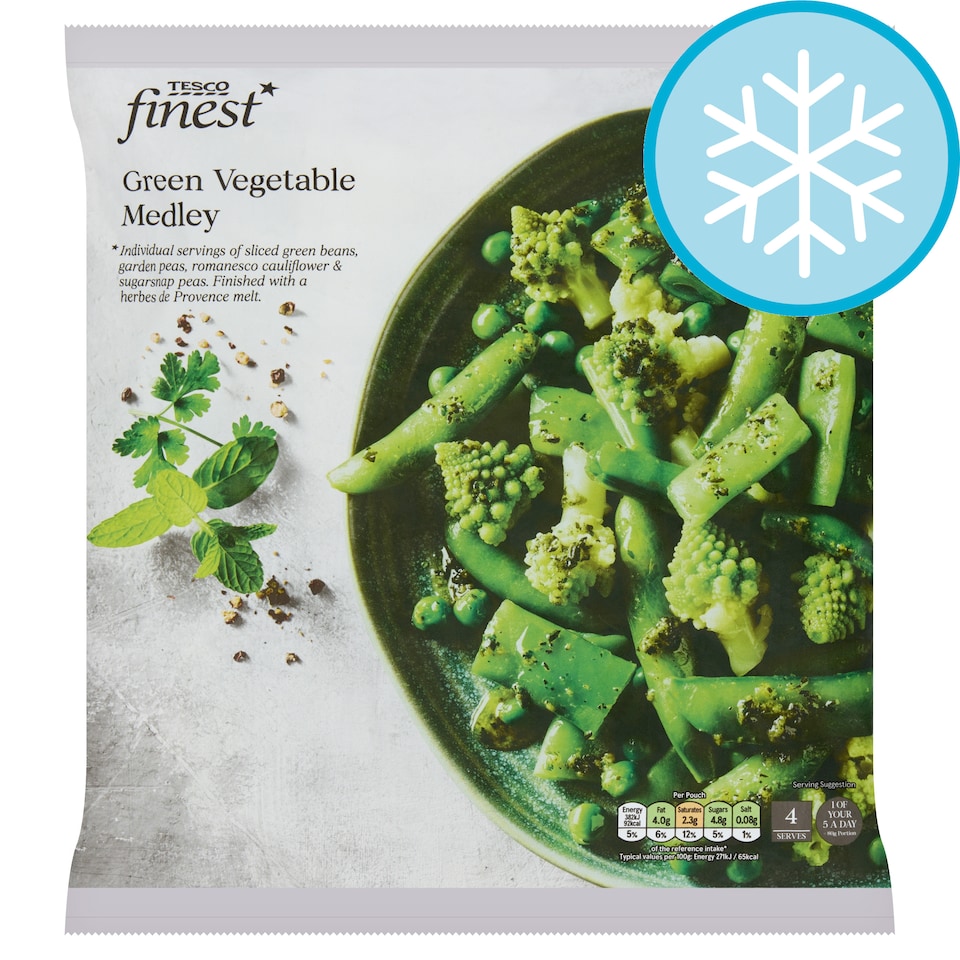 Tesco Finest Green Vegetable Medley 600g