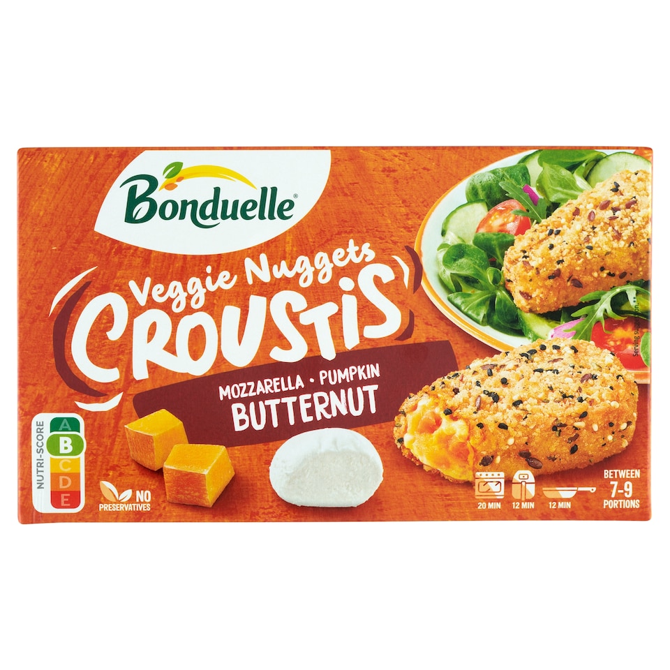 image 1 of Bonduelle Veggie Nuggets Quick-Frozen Breaded and Pre-Baked Vegetable Disc with Cheese 305 g