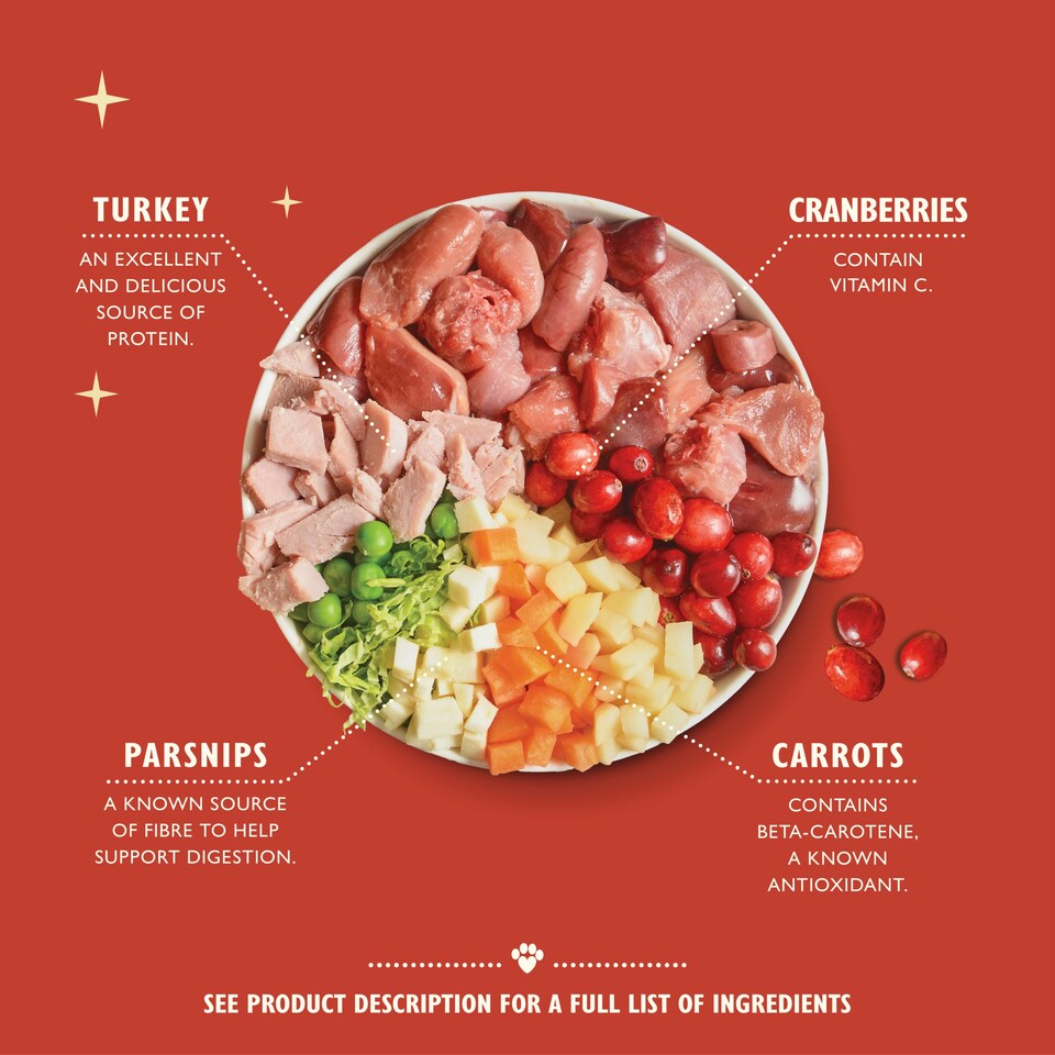 image 1 of Lily's Kitchen Christmas Dinner Turkey with Ham & All the Trimmings Dog Food 400g