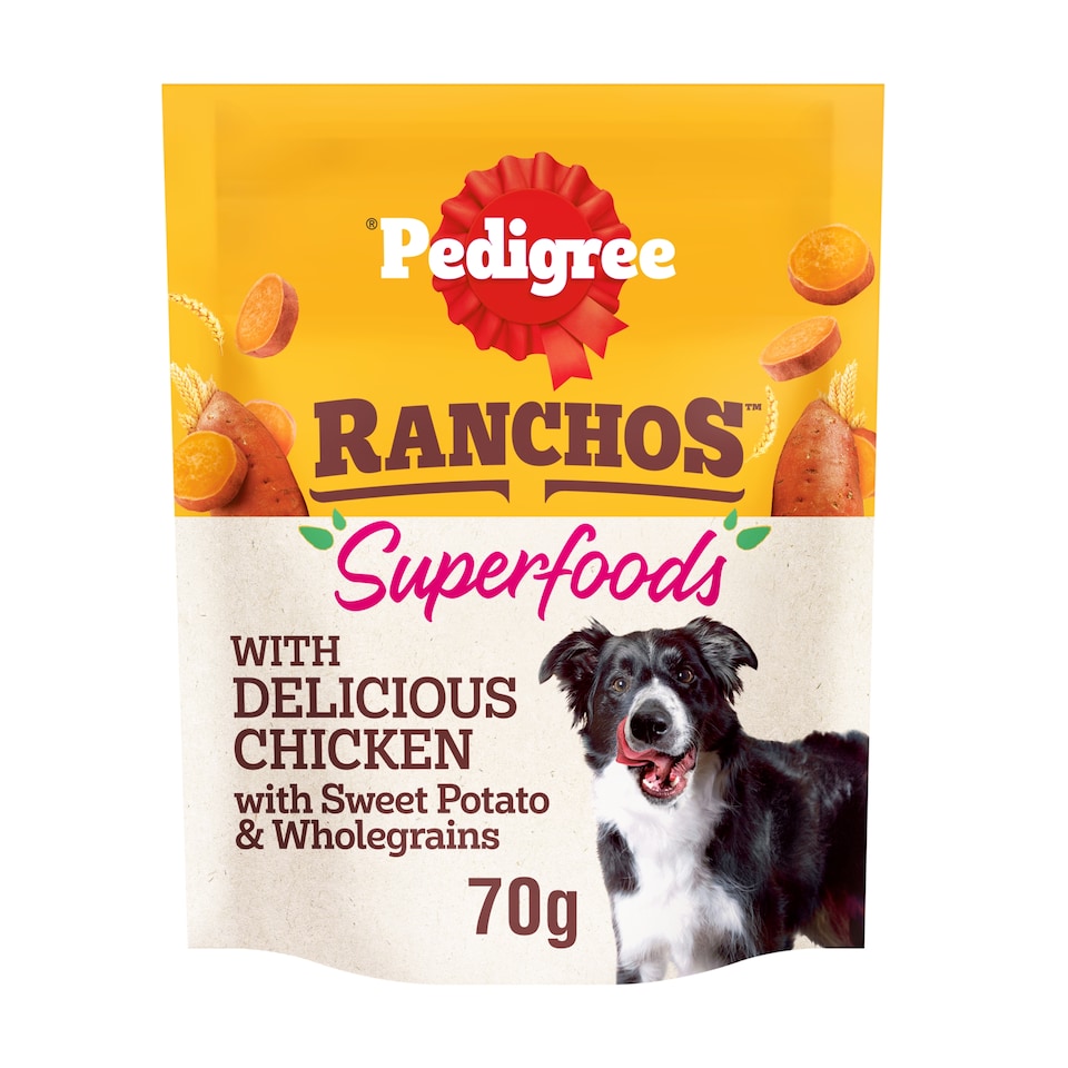 image 1 of Pedigree Ranchos Superfoods Dog Food Treat with Chicken 70g
