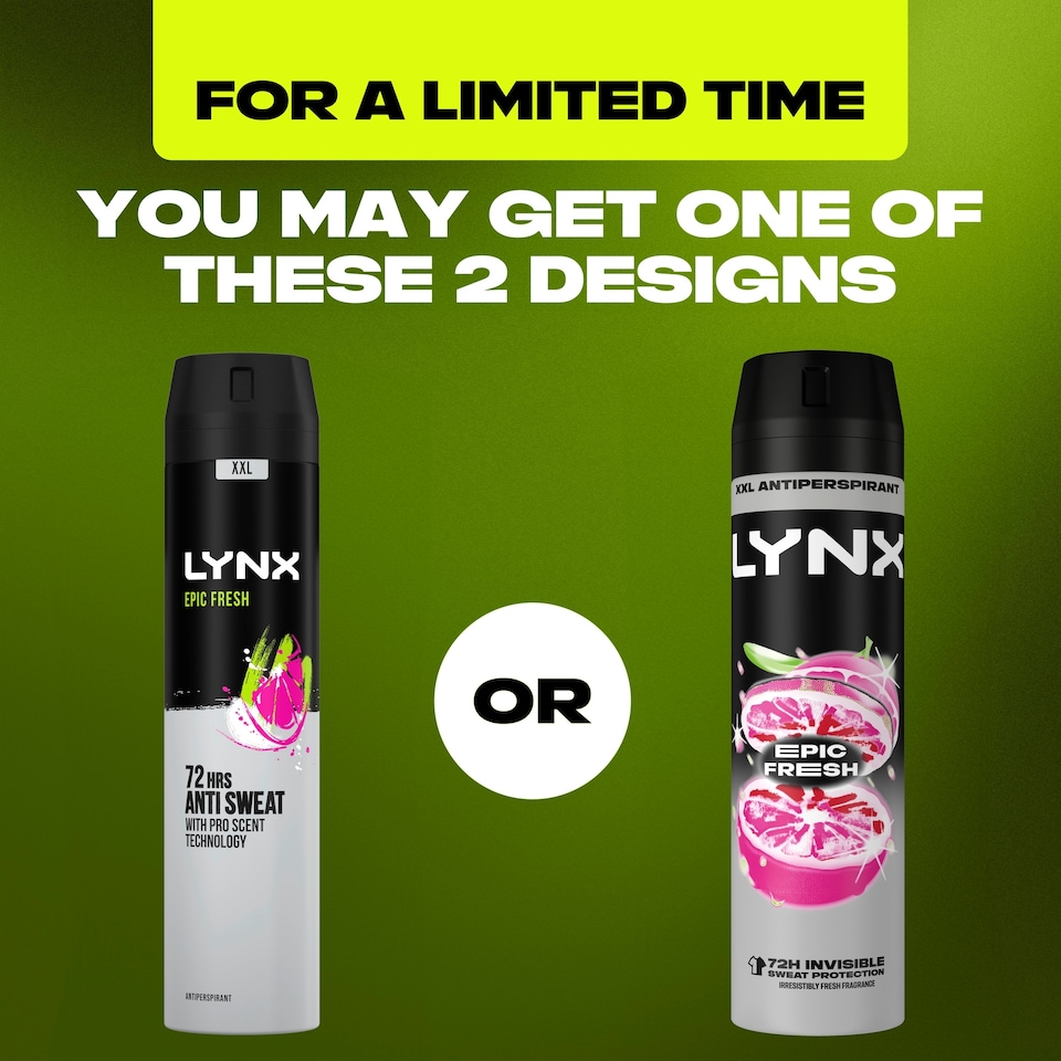 image 1 of Lynx Epic Fresh 72h Antiperspirant Deodorant 250ml