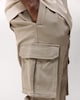 image 2 of F&F Cotton Rich Cuffed Cargo Trousers in Stone