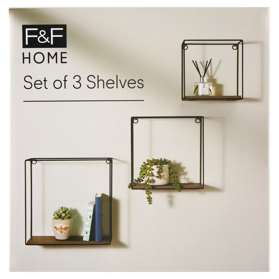 F&F Home Sada poliček 3 ks