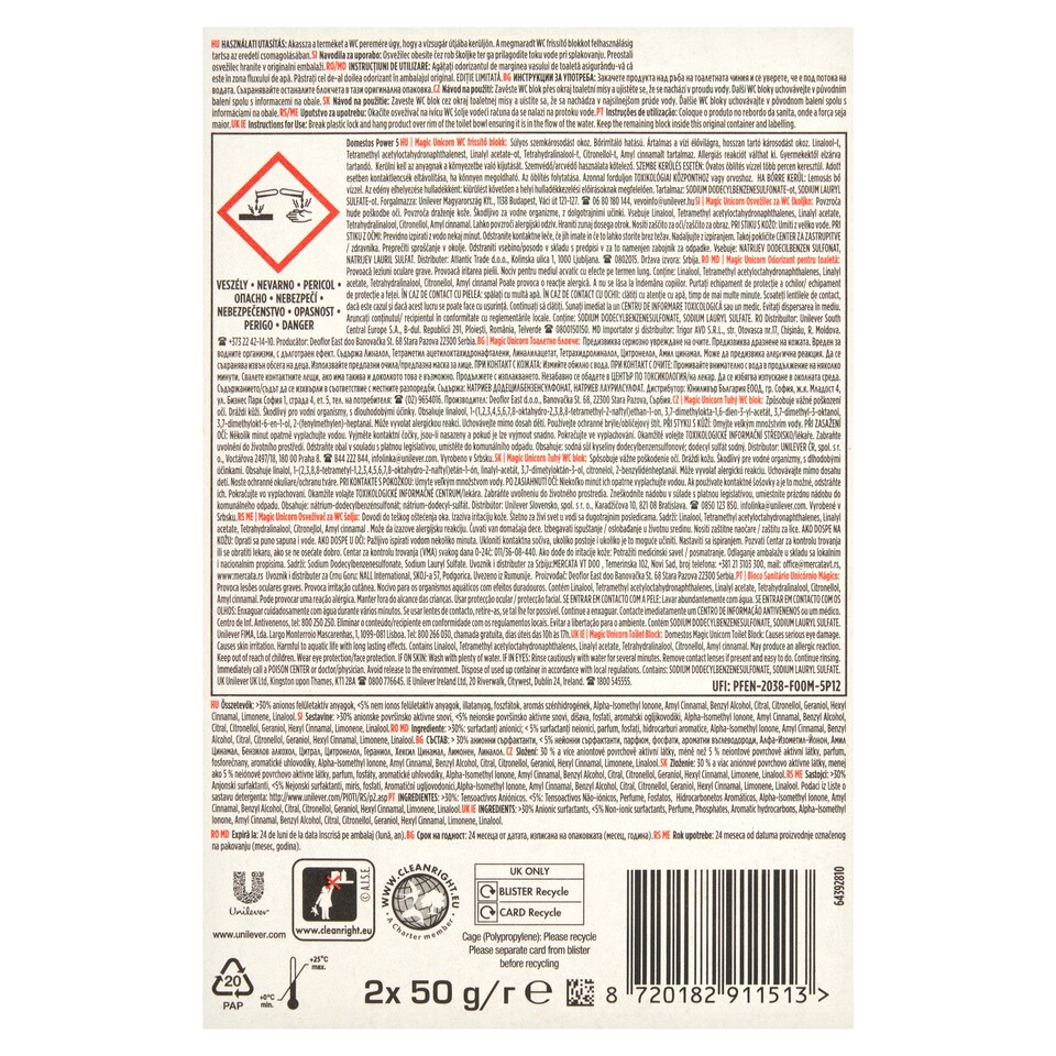 obrázok 1 z Domestos Power 5 Magic Unicorn 2 x 50 g