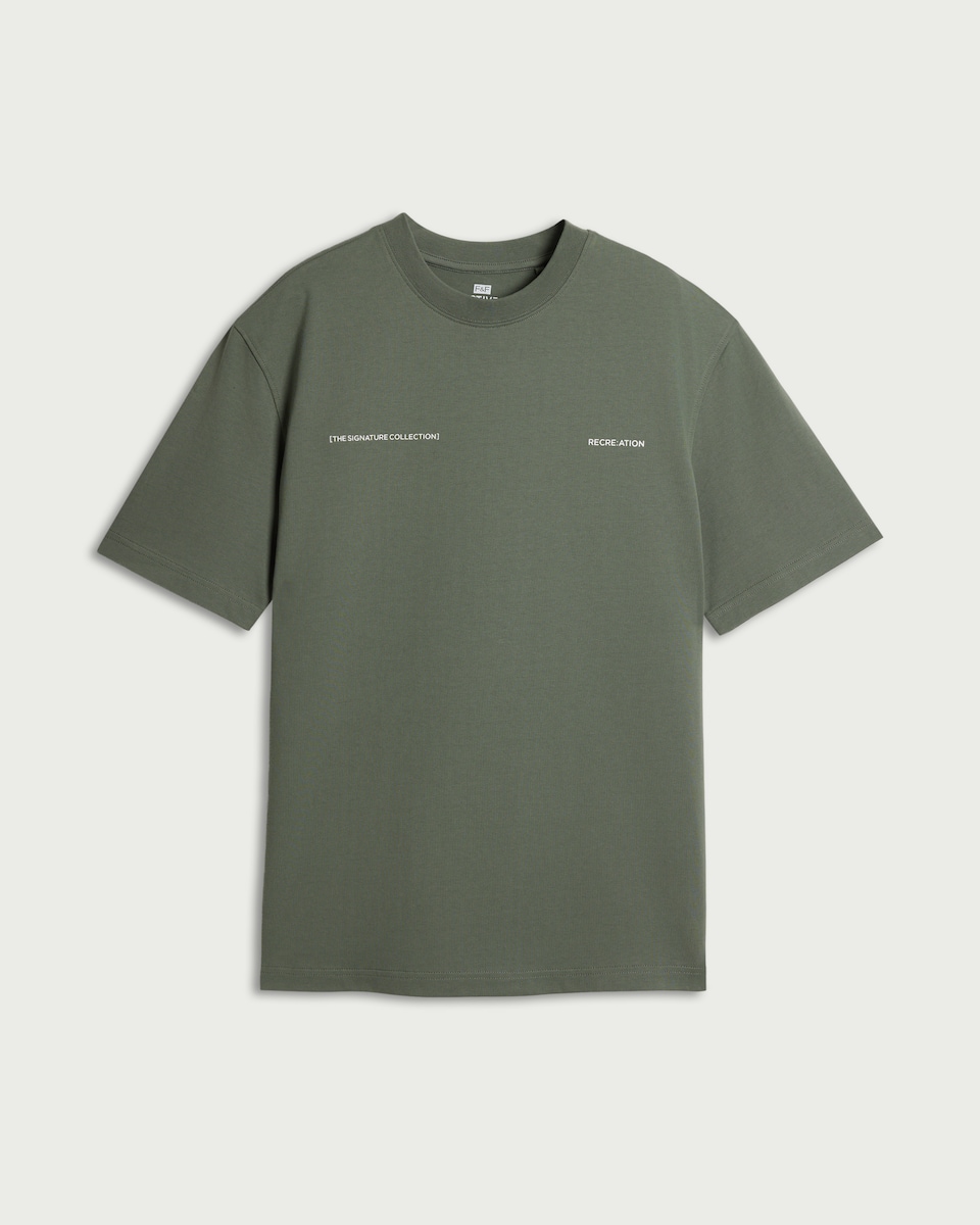 image 1 of F&F Active EVERYHOUR Pure Cotton Oversized Fit T-Shirt in Green