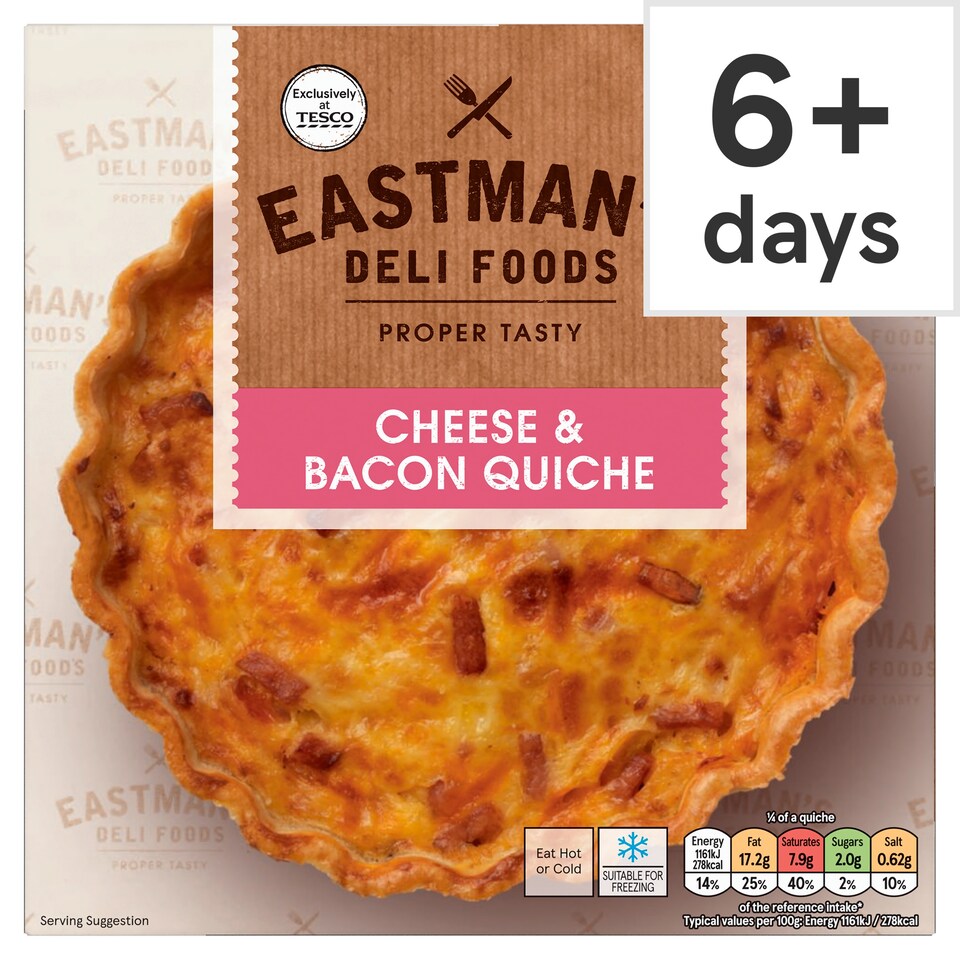 Eastmans Cheese & Bacon Quiche 400G