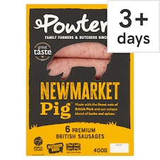 Powters 6 Newmarket Sausages 400G (L)