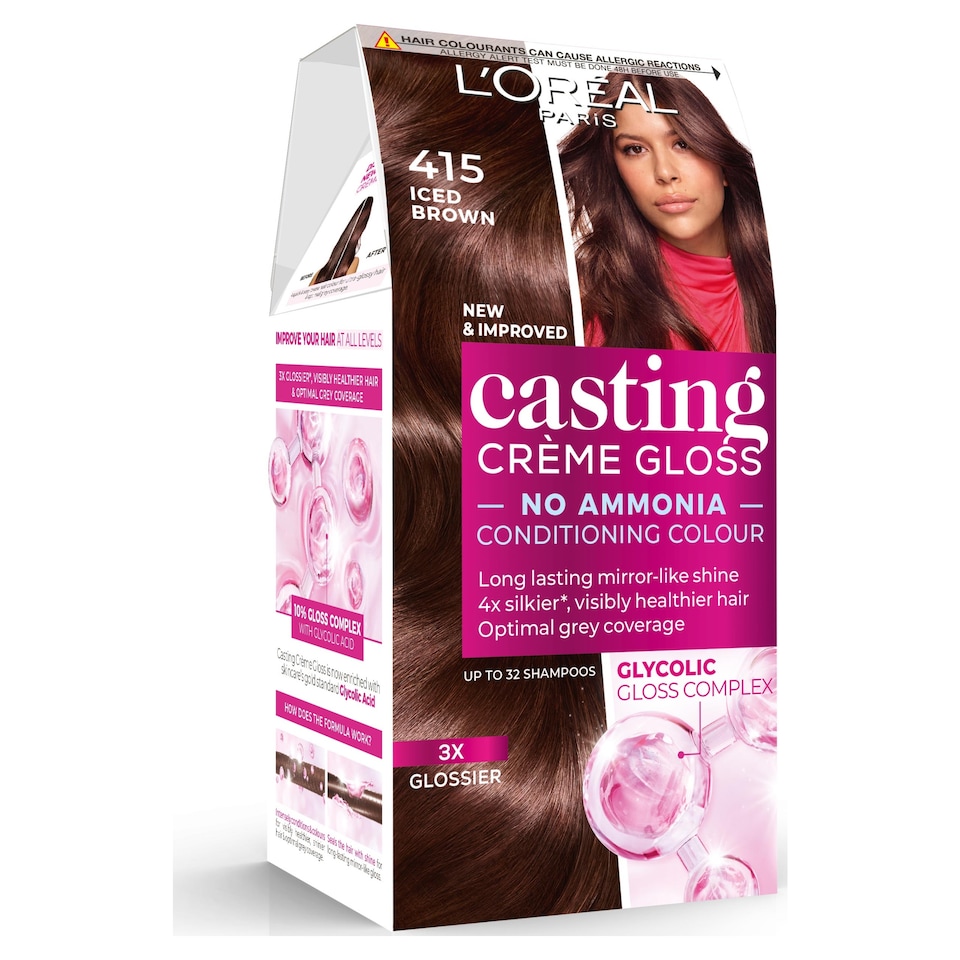 image 1 of L'Oreal Paris Casting Creme Gloss 415 Iced Chocolate Brown Semi-Permanent Hair Dye