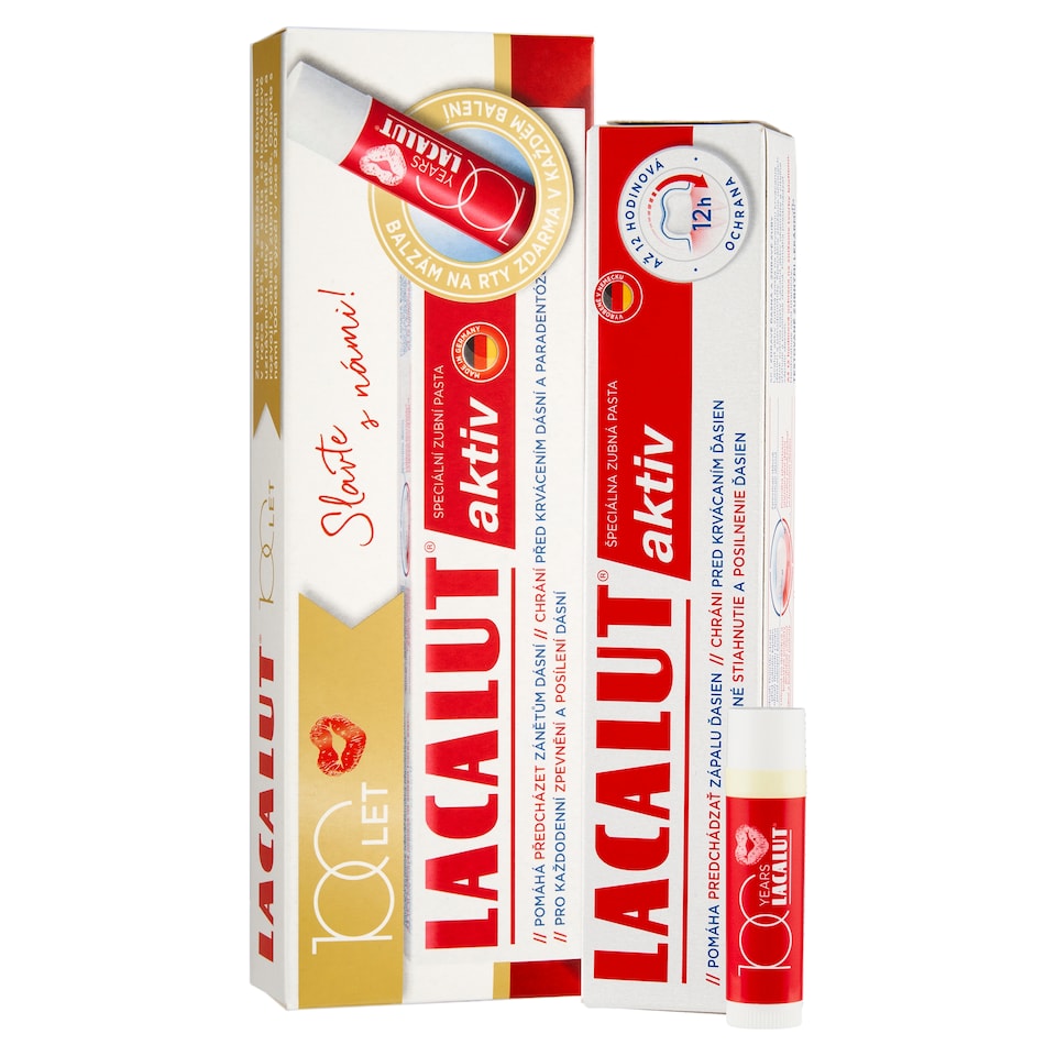 image 1 of Lacalut Aktiv Special Toothpaste 75ml + Lip Balm 4.8g