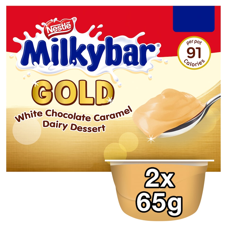 Milkybar Gold White Chocolate Caramel Dessert 2X65g