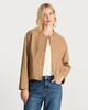 image 3 of The F&F Edit Ribbed Collar Buttoned Jacket in Med Nude