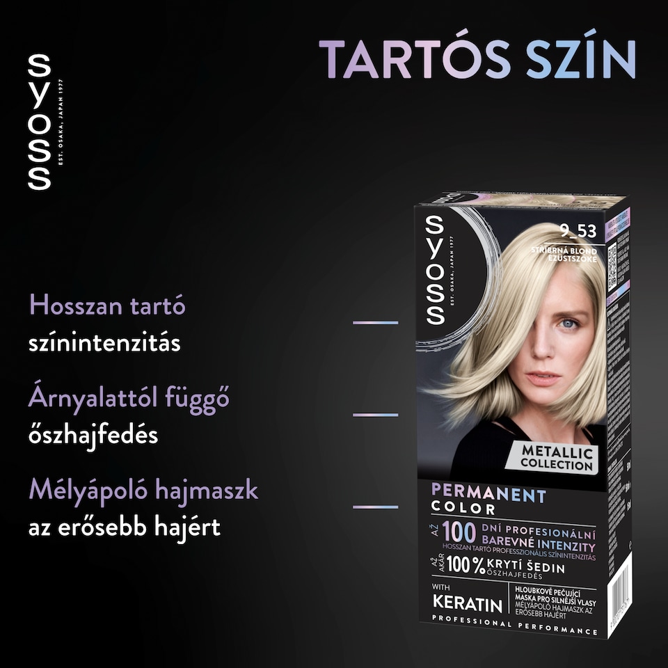 Syoss Color tartós hajfesték 9-53 ezüstszőke 1. kép