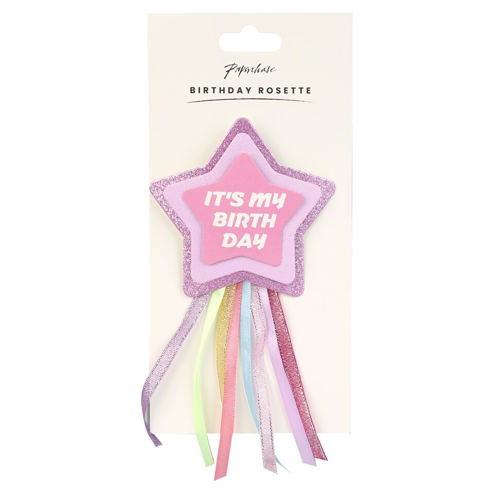 Paperchase Birthday Rosette Badge