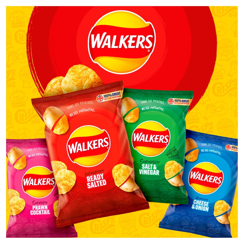 image 1 of Walkers Ready Salted Crisps Multipack 6x25g