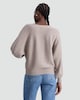 image 3 of F&F Ribbed Crew Neck Batwing Sleeved Jumper in Mink