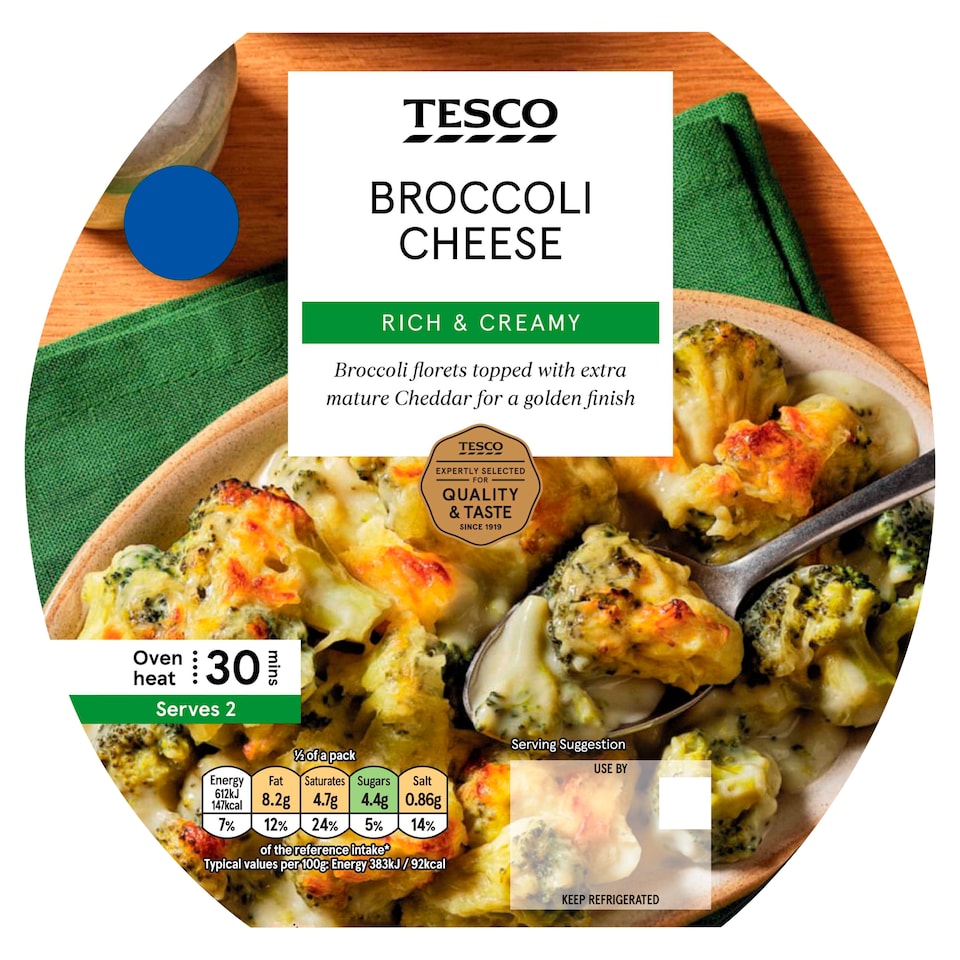 Tesco Broccoli Cheese 350G