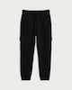 image 3 of F&F Boys Cotton Rich Cargo Joggers in Black