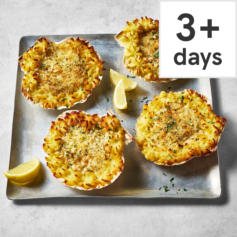 image 1 of 5. Tesco Finest 4 Coquilles St Jacques 600g (Serves 4)
