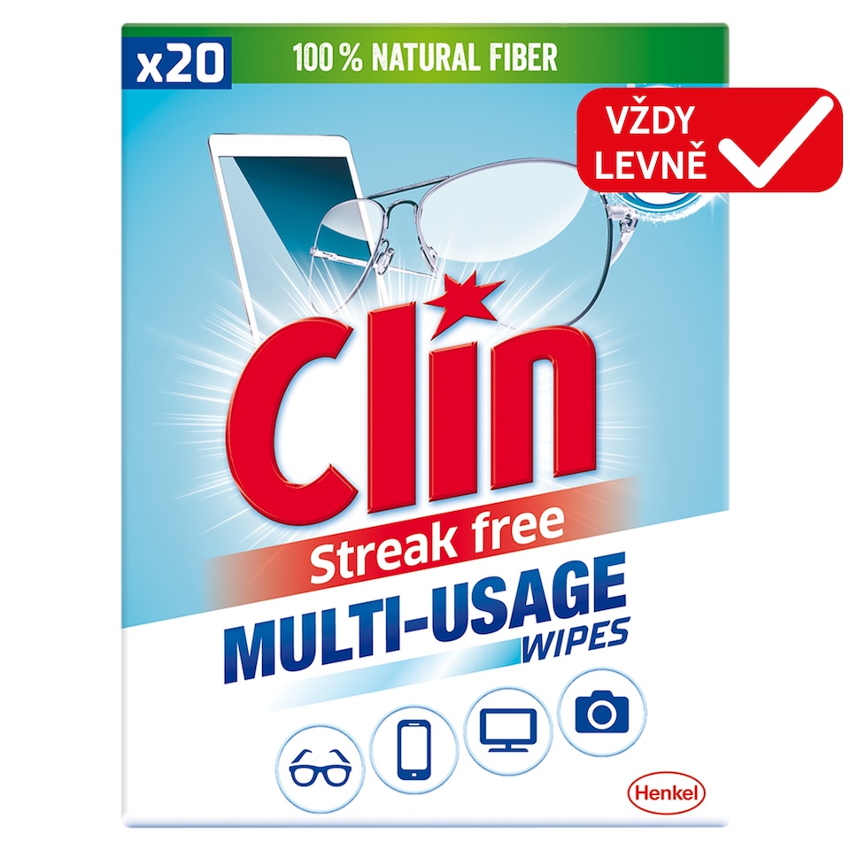 Clin Streak Free čisticí ubrousky 20 ks