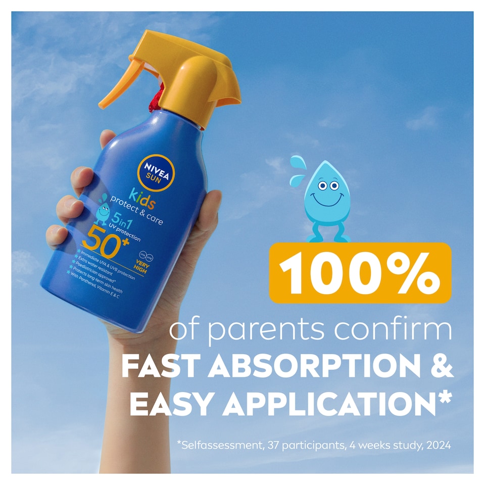 image 1 of NIVEA SUN Kids Protect & Care Sun Cream Trigger Spray SPF50 270ml