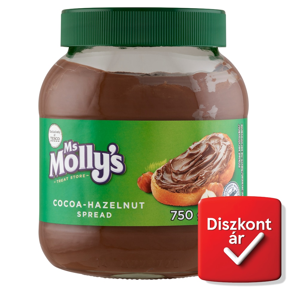 Ms Molly's kakaós-mogyorós kenhető krém 750 g
