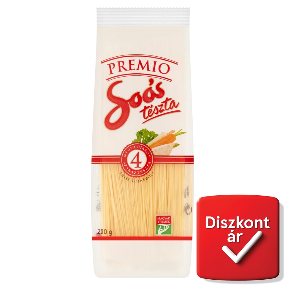 Soós Premio Vermicelli Dried Pasta with 4 Eggs 200 g