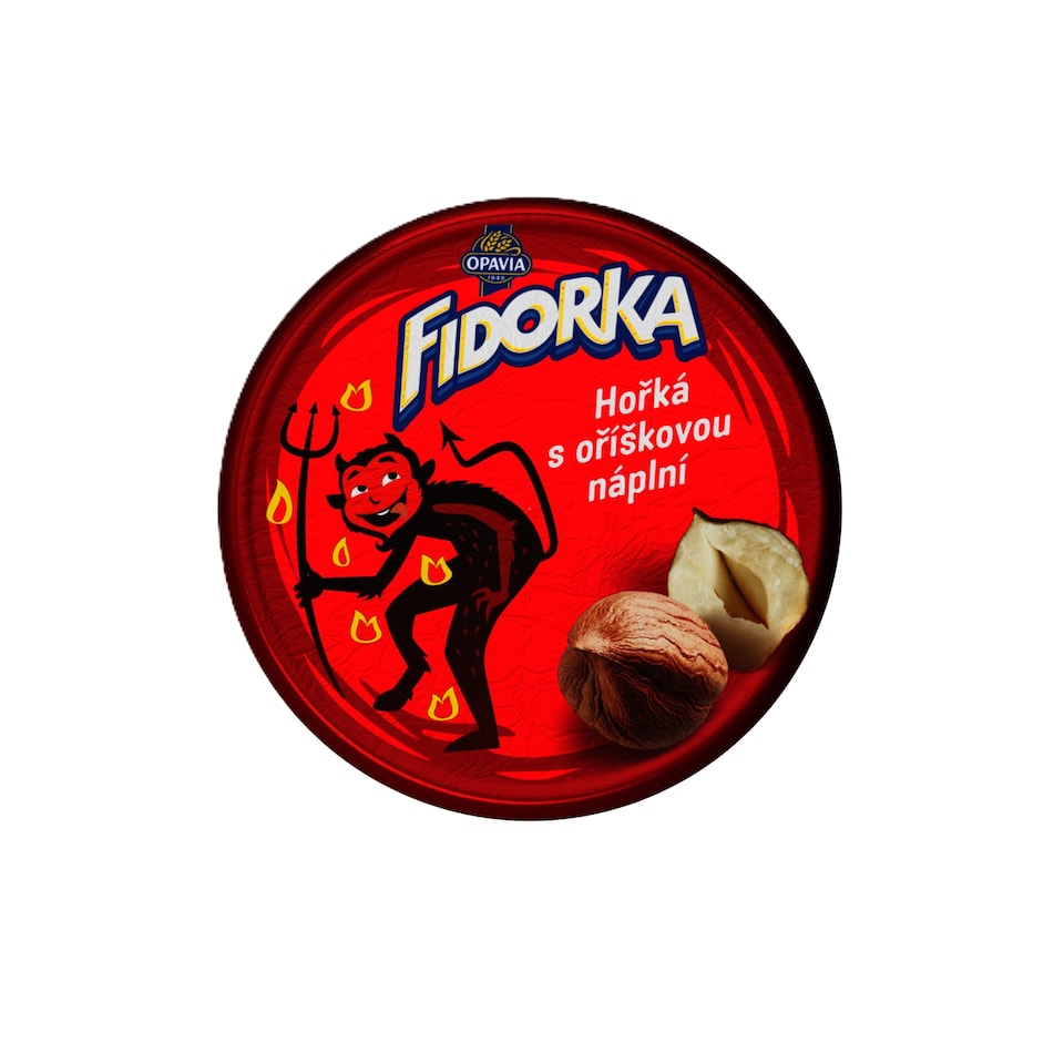 obrázok 1 z Fidorka Horká s ořieškovou náplňou Oblátka v čokoláde Samostatné balenie 30 g