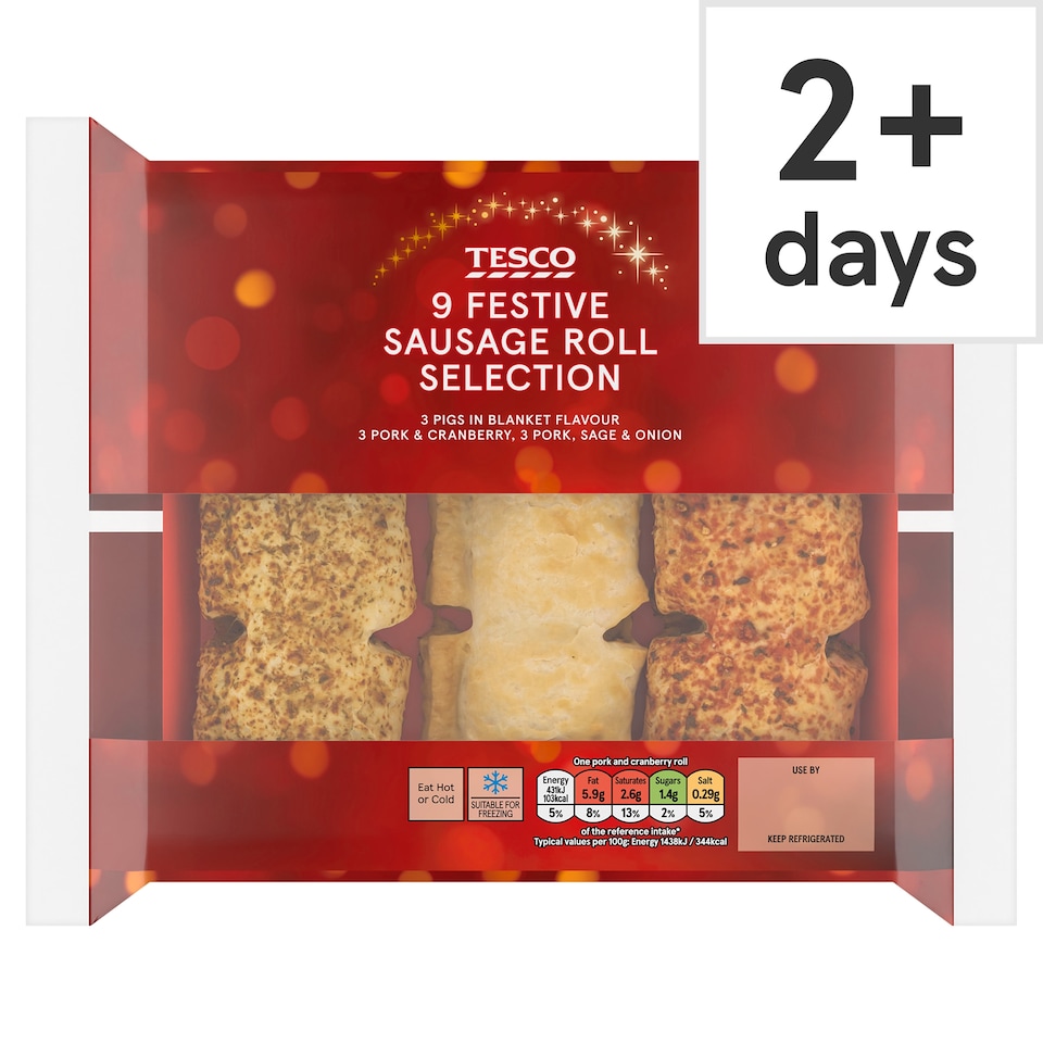 Tesco 9 Sausage Roll Selection Pack 270g