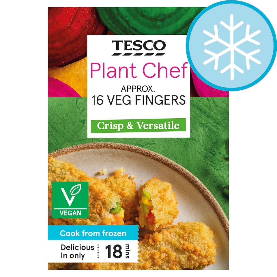 Tesco Plant Chef Veg Fingers 16 Pack 448g