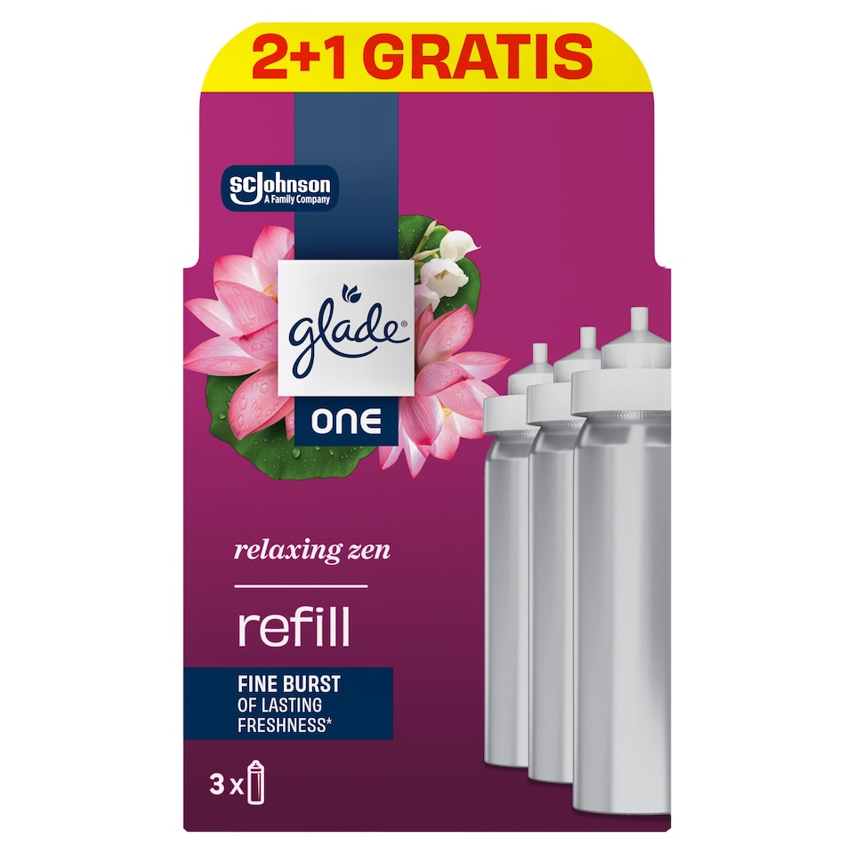 Glade One Relaxing Zen koncentrált légfrissítő aeroszol utántöltő 3 x 10 ml (30 ml )