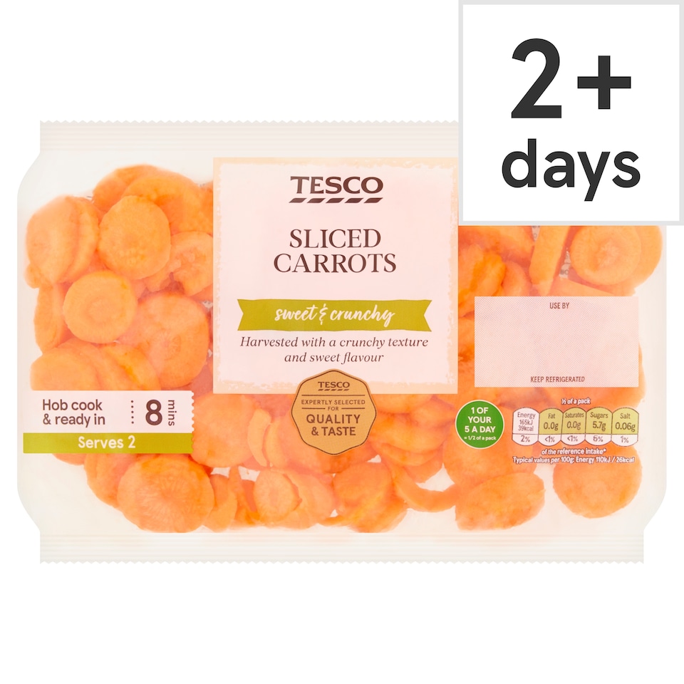 Tesco Sliced Carrots 300g