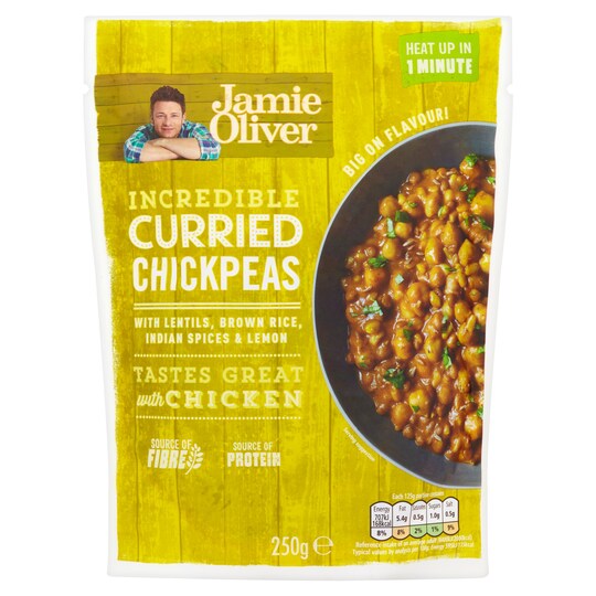 Jamie Oliver Curried Chickpeas 250G Tesco Groceries