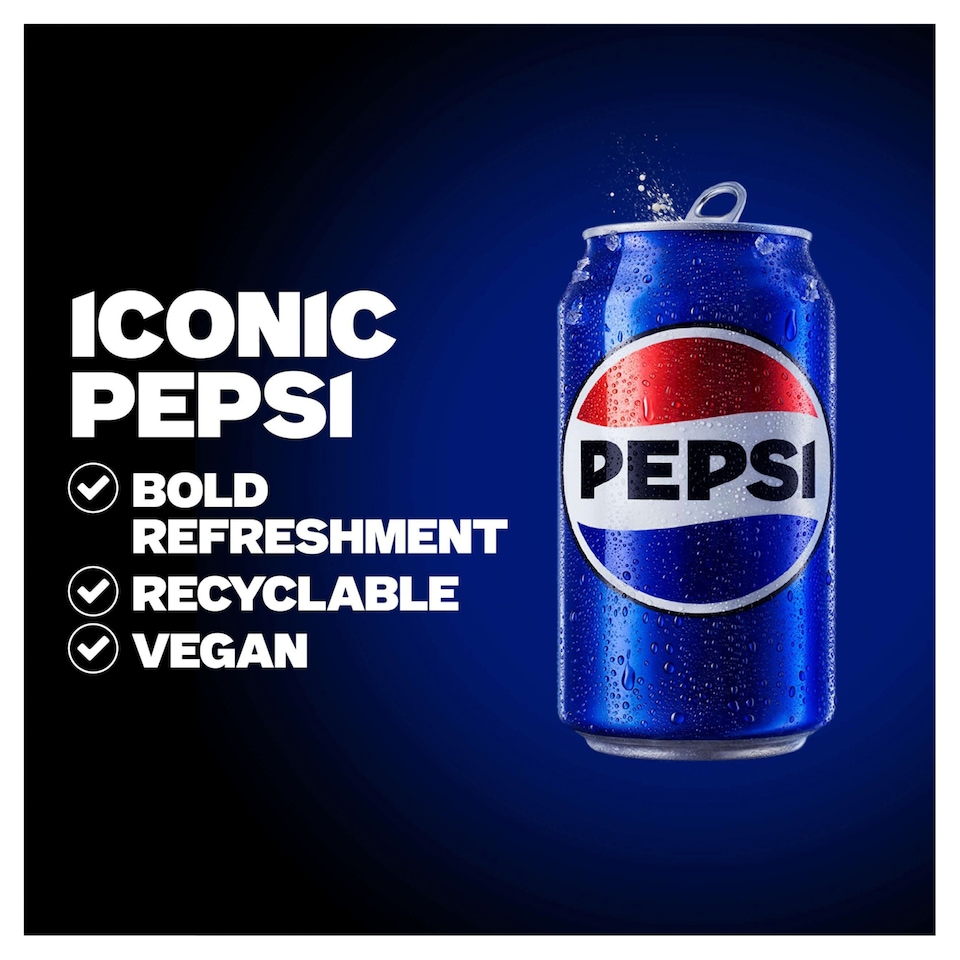 image 1 of Pepsi Regular Cola Soft Drink 330ml