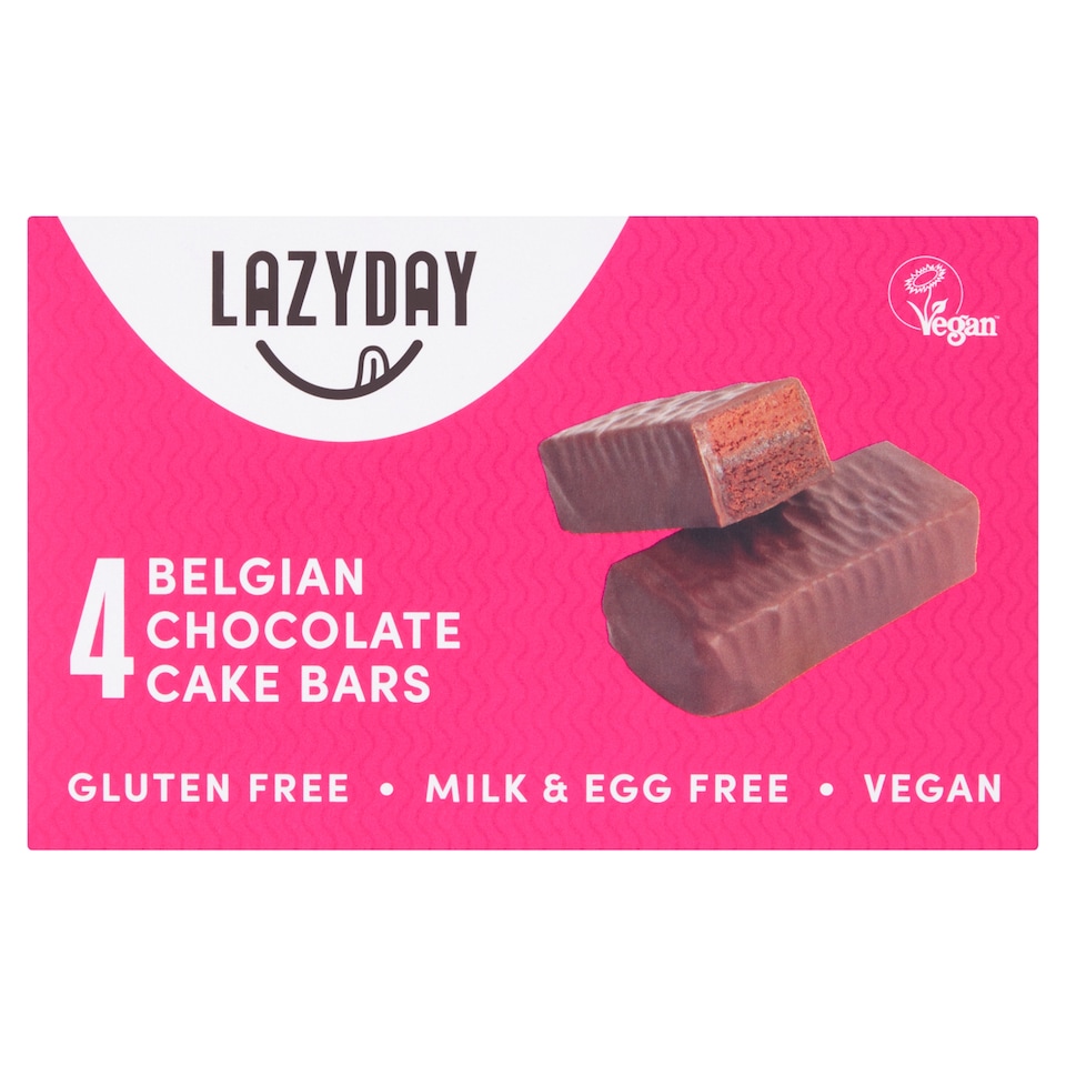 LazyDay Vegan & Free From Belgian Chocolate Cake Bars 120g
