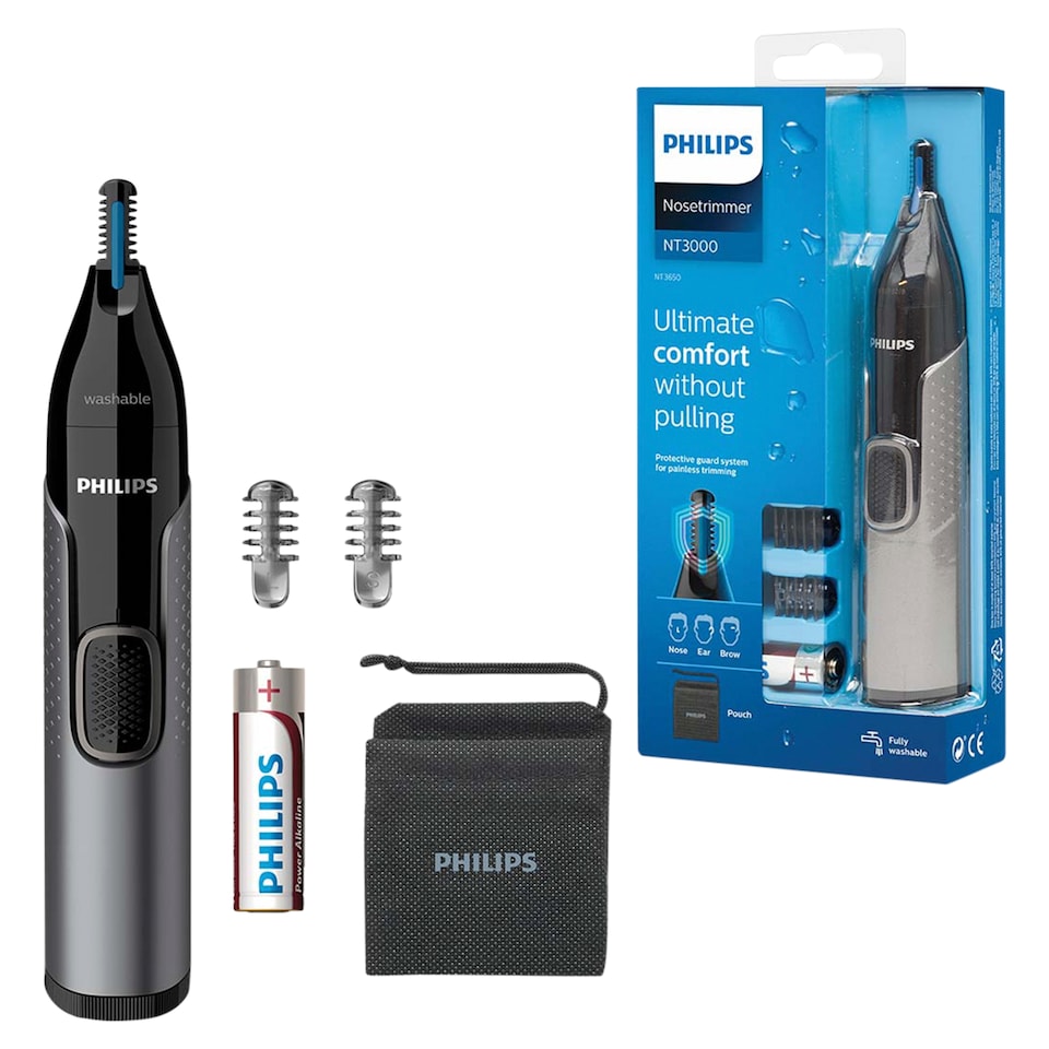 image 1 of Philips Series 3000 Cordless Nose, Ear and Eyebrow Trimmer-NT3650/16