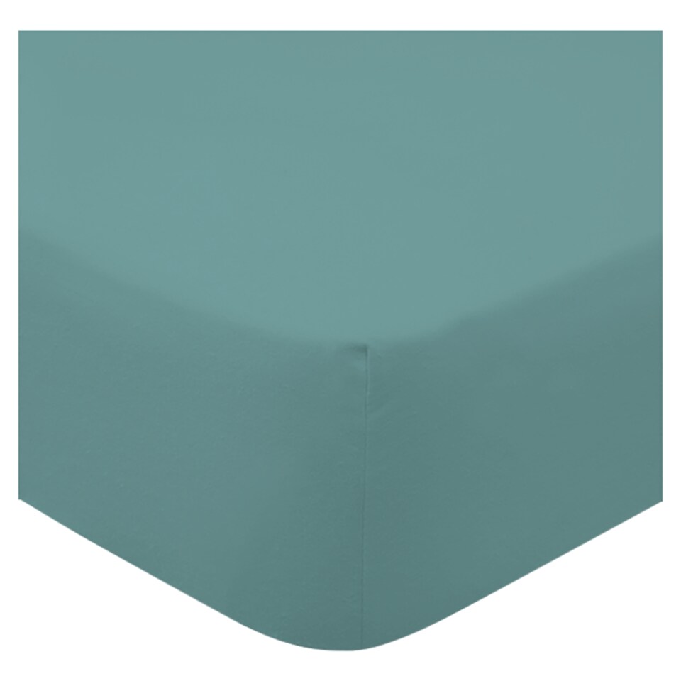 F&F Home Bedding 100% Cotton Marine Blue Fitted Sheet Double