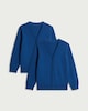 image 4 of F&F School Unisex 2-Pack Pure Cotton Knitted Cardigans in Blue