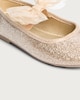 image 3 of F&F Girls Glitter Bow Ballet Shoes in Gold