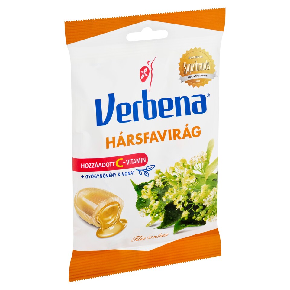 Verbena töltött keménycukorka hársfavirág kivonattal és C-vitaminnal 60 g