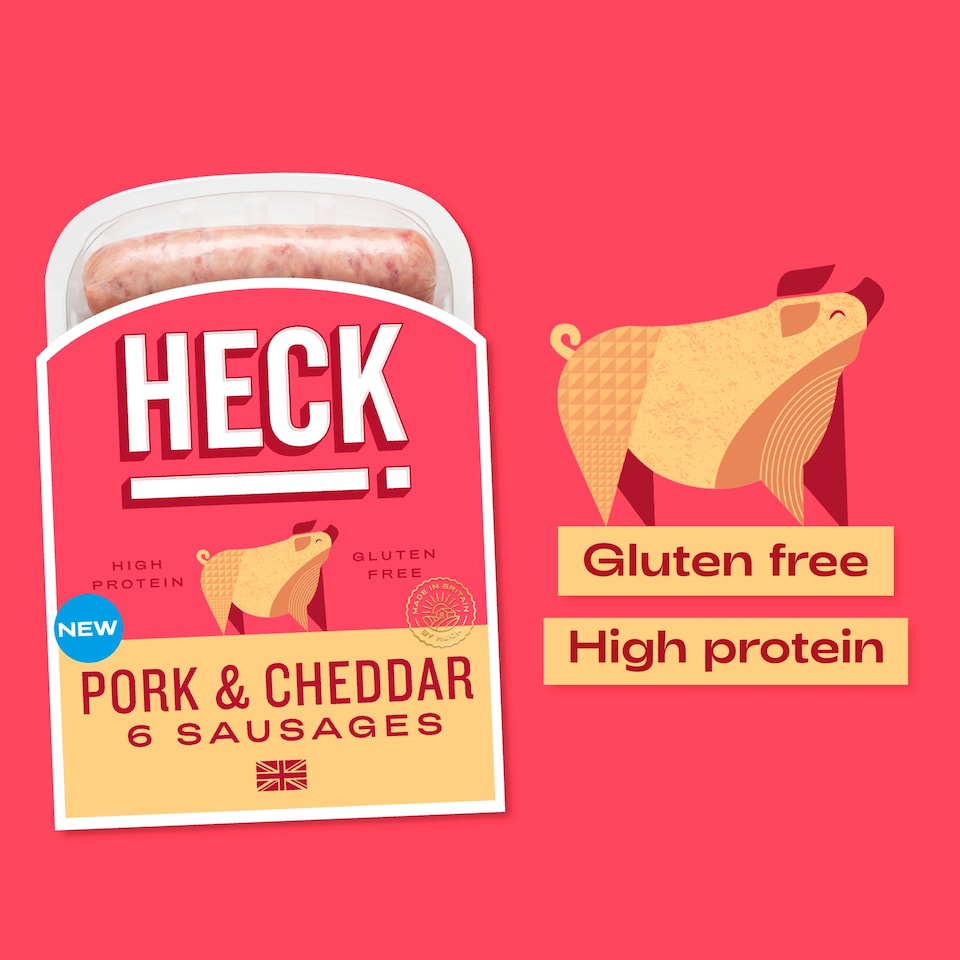 image 1 of HECK Pork & Cheddar Sausages 400g