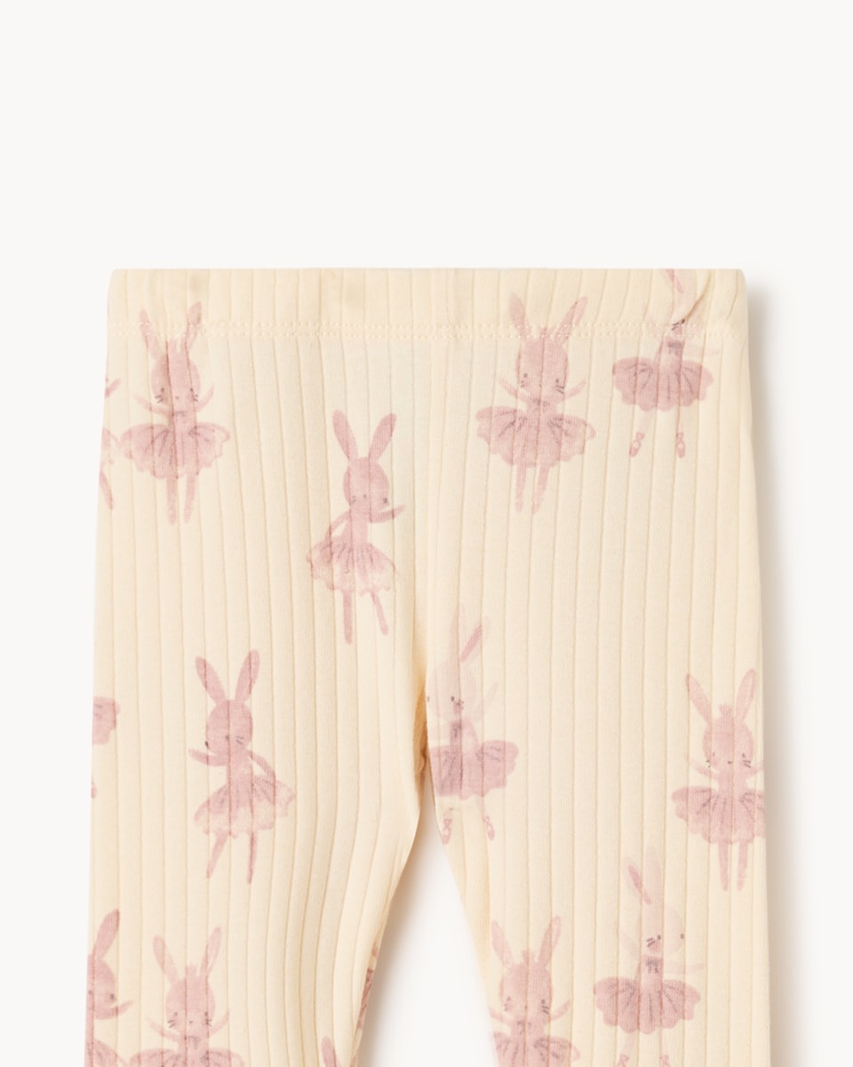 image 1 of F&F Baby Cotton Rich Fairy Sweatshirt and Leggings Set in Cream