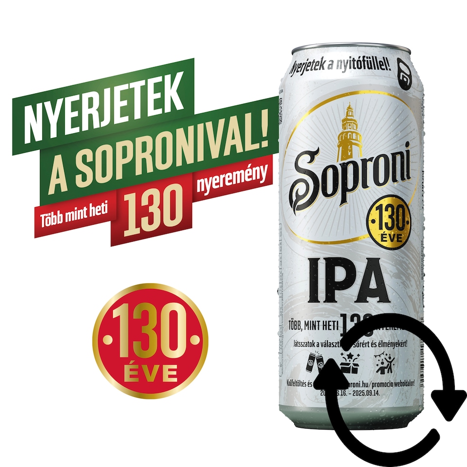 Soproni IPA Unfiltered Top-Fermented Beer Speciality 4,8% 500 ml
