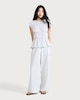 image 2 of F&F Stripe Wide Leg Co-ord Trousers in Blue