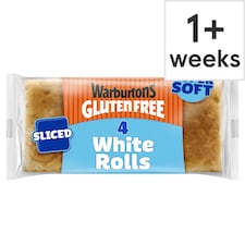 Warburtons Gluten Free Super Soft Sliced Square Rolls 4 pack